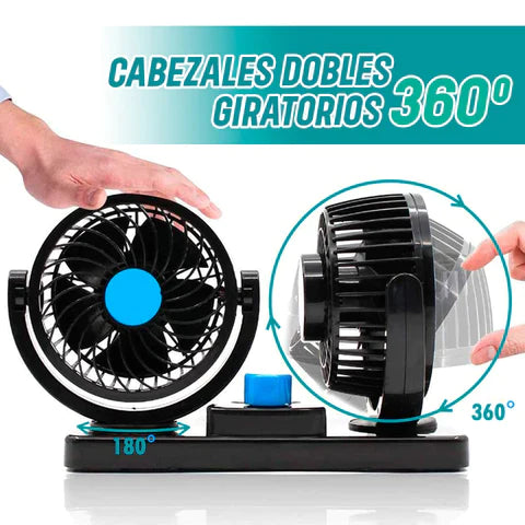 Revolucionario Ventilador 360° 2 en 1 - Apto para Todo Tipo de Carro + Envío GRATIS
